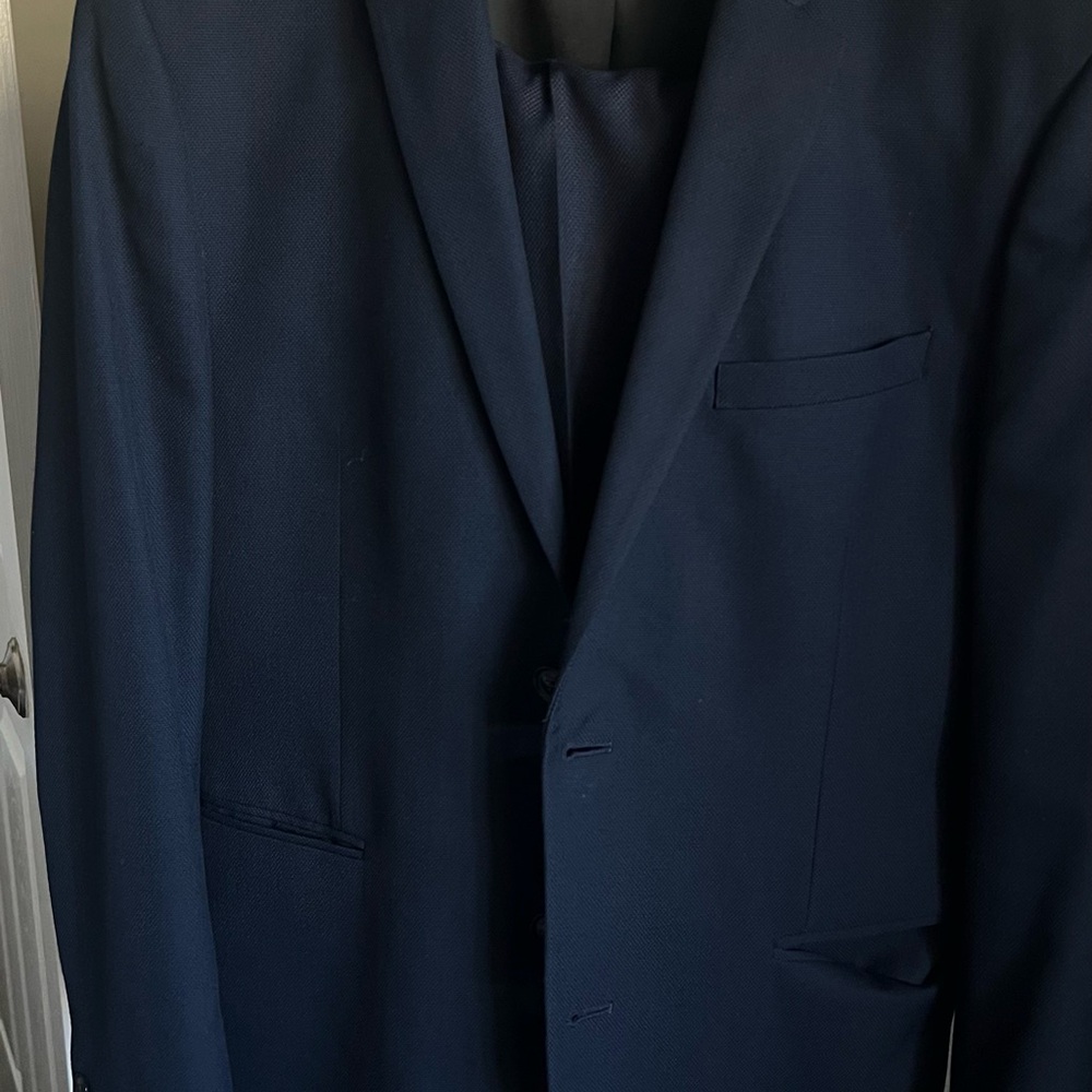 Topman Dark Blue Suit Jacket